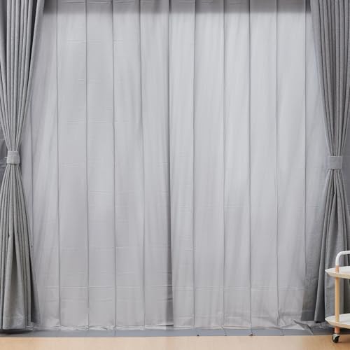 クモリ(Kumori) 省エネ カーテンライナー 夏涼しく 冬あったかい 冷暖房効率アップ 遮光タイプ UVカット率99% 節電 取り付け簡単 フック付きで届いたらすぐ使える 長さを自由にカット可能 断熱カーテンライナー 窓 遮熱カーテン オールシーズン 夏冬兼用（約幅100cm×丈200cm 2枚入・グレー）